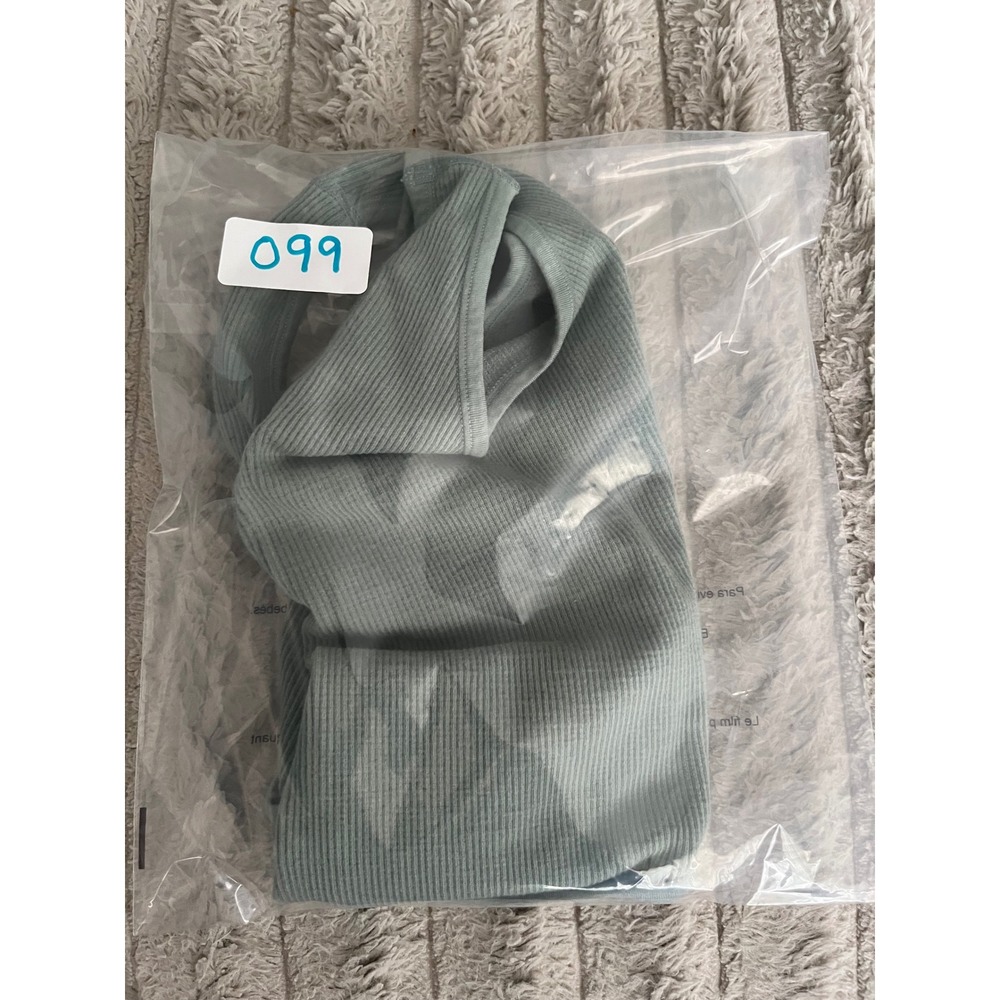By Together Ribbed Twist Back Crop Tank Top Sage Green Small - Picture 4 of 4